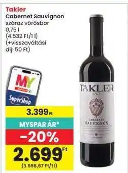 Interspar Takler Cabernet Sauvignon ajánlat