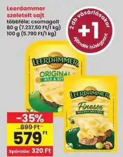 Interspar Leerdammer szeletelt sajt ajánlat