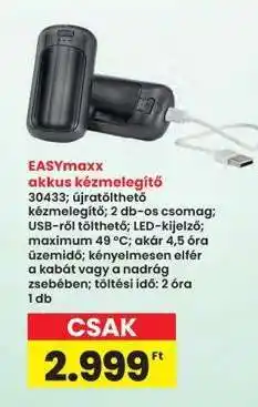 Interspar EASYmaxx akkus kézmelegítő ajánlat