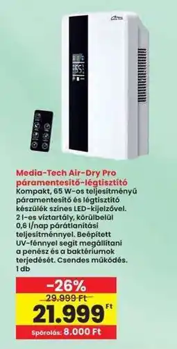 Interspar Media-Tech Air-Dry Pro páramentesítő-légtisztító ajánlat
