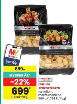 Spar Durum száraztészta ajánlat