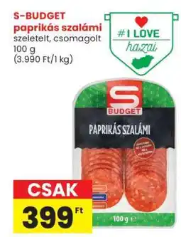 Spar S-BUDGET paprikás szalámi ajánlat