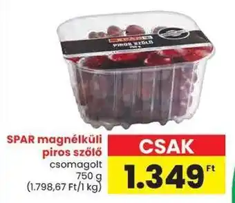 SPAR magnélküli piros szőlő
