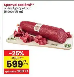 Spar Spanyol szalámi ajánlat