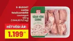 Interspar S-BUDGET csirke felsőcombfilé csomagolt ajánlat