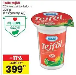 Spar Tolle tejföl ajánlat