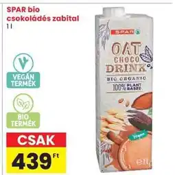 Spar SPAR bio csokoládés zabital ajánlat