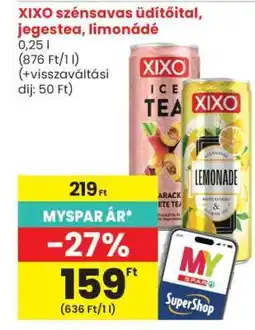 Spar XIXO szénsavas üdítőital, jegestea, limonádé ajánlat