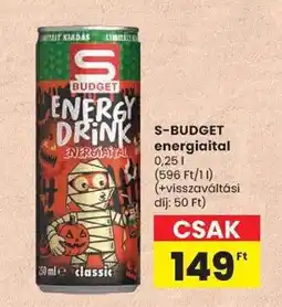 Spar S-BUDGET energiaital ajánlat