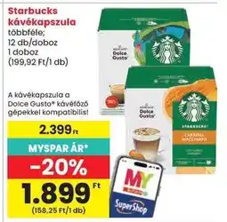 Spar Starbucks kávékapszula ajánlat