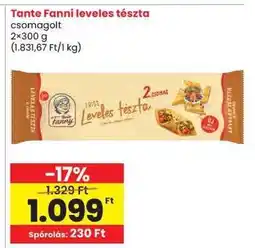 Spar Tante Fanni leveles tészta ajánlat