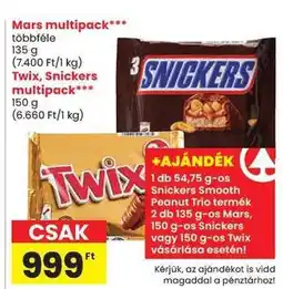 Spar Twix, Snickers multipack ajánlat