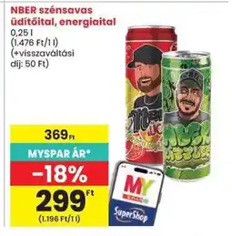 Spar NBER szénsavas üdítőital, energiaital ajánlat