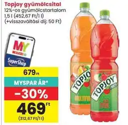Spar Topjoy gyümölcsital ajánlat