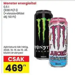 Spar MONSTER Energiaital ajánlat