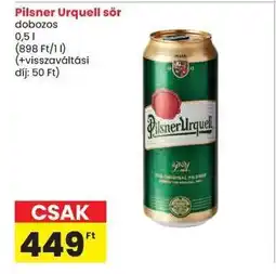 Spar Pilsner Urquell sör ajánlat