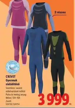 Lidl CRIVIT Gyermek síaláöltöző ajánlat