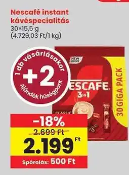 Spar Nescafé instant kávéspecialitás ajánlat