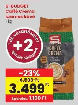 Spar S-BUDGET Caffé Crema szemes kávé ajánlat