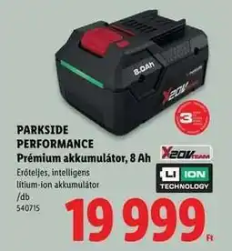 Lidl PARKSIDE PERFORMANCE Prémium akkumulátor, 8 Ah ajánlat