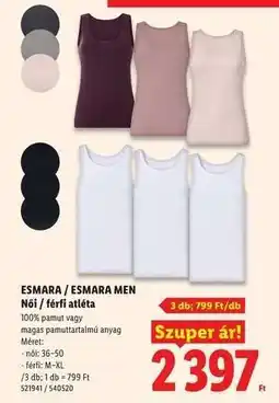 Lidl ESMARA / ESMARA MEN ajánlat