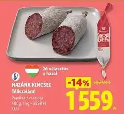 Lidl HAZÁNK KINCSEI Téliszalámi ajánlat