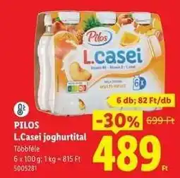 Lidl PILOS L.Casei joghurtital ajánlat