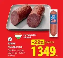 Lidl PIKOK Kalandor rúd ajánlat