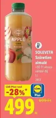 Lidl Solevita Szűretlen almalé ajánlat