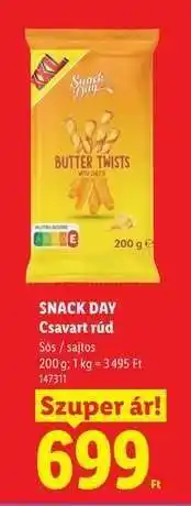 Lidl SNACK DAY Csavart rúd ajánlat