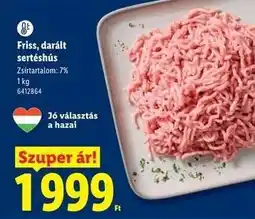 Lidl Friss, darált sertéshús ajánlat
