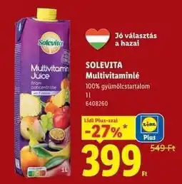 Lidl SOLEVITA Multivitaminlé ajánlat
