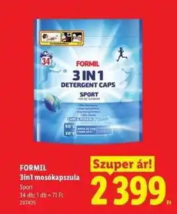 Lidl FORMIL 3in1 mosókapszula ajánlat