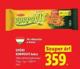 Lidl GYŐRI Korpovit keksz ajánlat