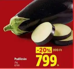 Lidl Padlizsán ajánlat