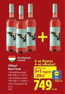 Lidl Villányi Rosé Cuvée ajánlat