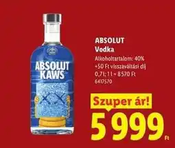 Lidl Absolut vodka ajánlat