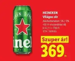 Lidl HEINEKEN ajánlat