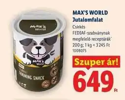 Lidl MAX’S WORLD Jutalomfalat ajánlat