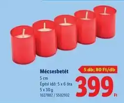 Lidl Mécsesbetét ajánlat