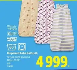 Lidl Biopamut baba hálózsák ajánlat