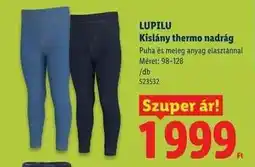 Lidl LUPILU Kisány thermo nadrág ajánlat
