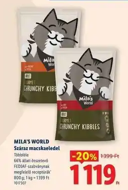 Lidl MILA’S WORLD Száraz macskaeledel ajánlat