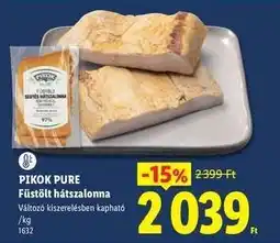 Lidl Pikok Pure Füstölt hátszalonna ajánlat
