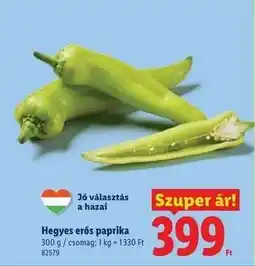 Lidl Hegyes erős paprika ajánlat