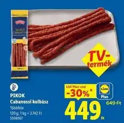 Lidl PIKOK Cabanossi kolbász ajánlat