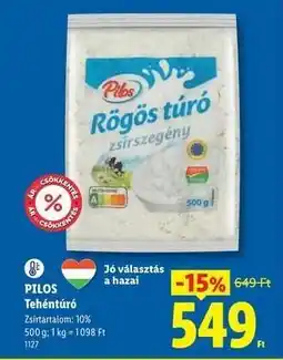 Lidl PILOS Tehéntúró ajánlat