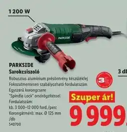 Lidl PARKSIDE Sarokcsiszoló ajánlat