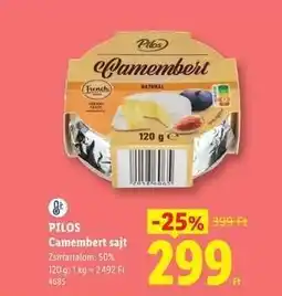 Lidl PILOS Camembert sajt ajánlat