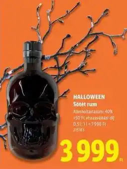 Lidl Halloween Sötét rum ajánlat
